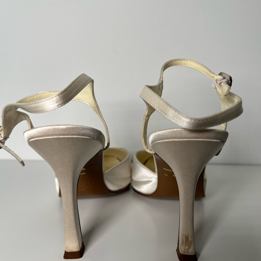Bridal silk shoe, size 9.5 - Picture 7 of 9